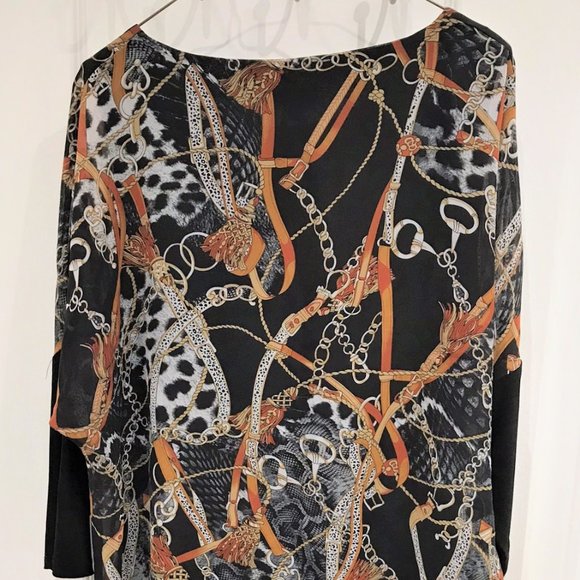 Laura Petites Asymmetrical 3/4 Sleeve Top Size XL - Picture 3 of 6